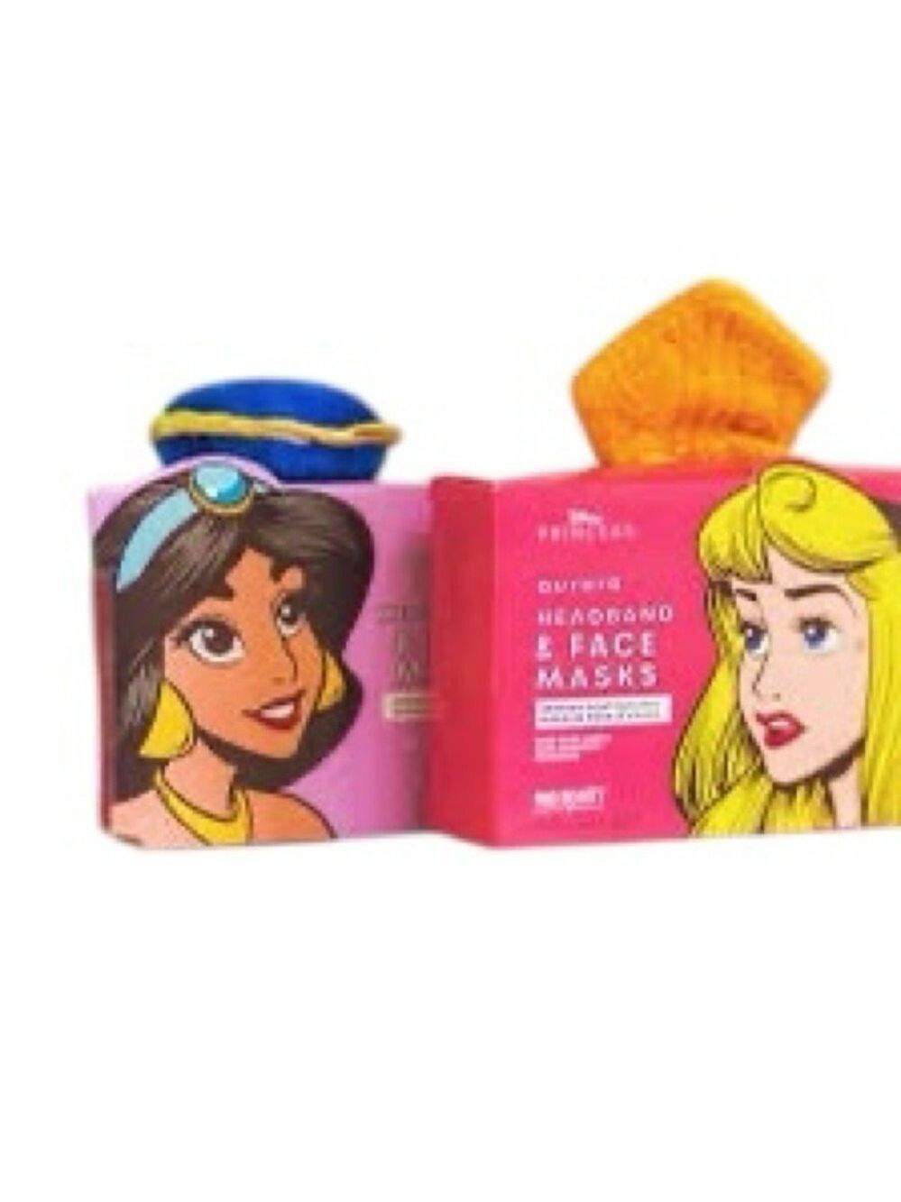 Mad Beauty Disney Princess 2 Pack Jasmine& Aurora Headband & Face Masks Set